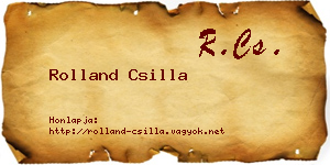Rolland Csilla névjegykártya
